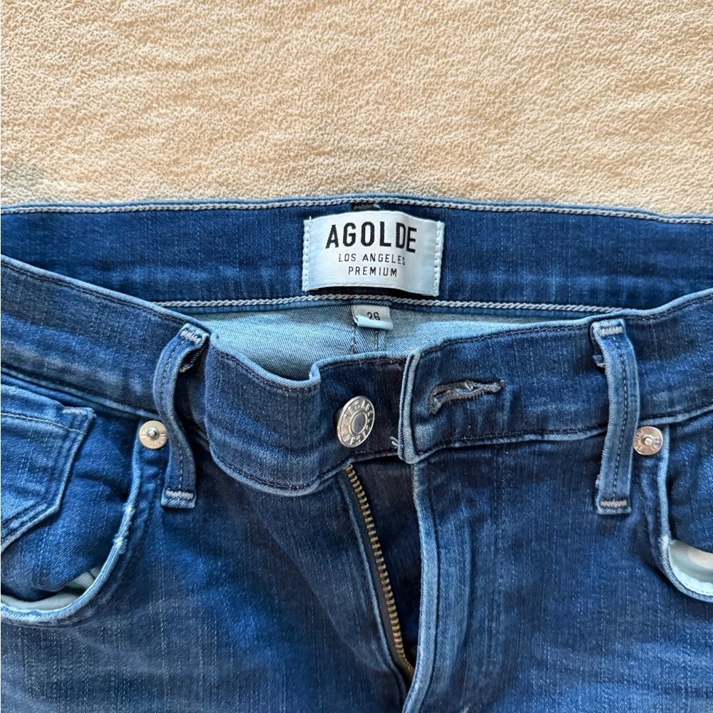 Agolde Dark Wash Skinny Jeans Size 26 Premium Denim - Picture 2 of 6